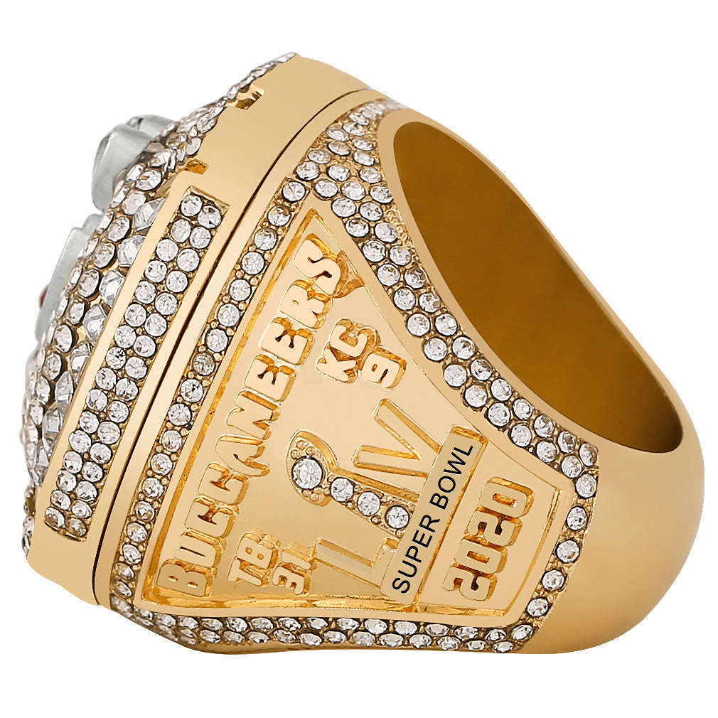 Tampa Bay Buccaneers Championship Ring & Trophy Set – 2003 & 2021 Collectible with Display Box