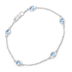 1.80 Carat Genuine Blue Topaz .925 Sterling Silver Bracelet