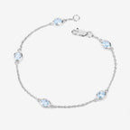 1.80 Carat Genuine Blue Topaz .925 Sterling Silver Bracelet