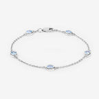 1.80 Carat Genuine Blue Topaz .925 Sterling Silver Bracelet