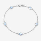 1.80 Carat Genuine Blue Topaz .925 Sterling Silver Bracelet