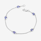 1.65 Carat Genuine Tanzanite .925 Sterling Silver Bracelet