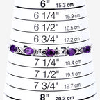 4.00 Carat Genuine Amethyst .925 Sterling Silver Bracelet
