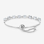 7.60 Carat Genuine Blue Topaz .925 Sterling Silver Bracelet