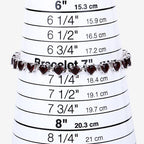 11.62 Carat Genuine Garnet and White Diamond .925 Sterling Silver Bracelet