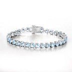 15.50 Carat Genuine Blue Topaz .925 Sterling Silver Bracelet