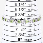 6.74 Carat Genuine Peridot and White Diamond .925 Sterling Silver Bracelet