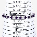 9.56 Carat Genuine Amethyst and White Diamond .925 Sterling Silver Bracelet