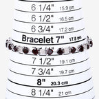 11.10 Carat Genuine Garnet and White Diamond .925 Sterling Silver Bracelet