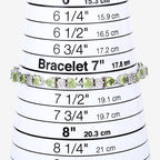 9.78 Carat Genuine Peridot and White Diamond .925 Sterling Silver Bracelet