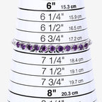 2.64 Carat Genuine Amethyst .925 Sterling Silver Bracelet