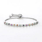 0.88 Carat Genuine Multi Sapphire .925 Sterling Silver Bracelet