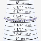 0.91 Carat Genuine Tanzanite .925 Sterling Silver Bracelet
