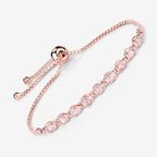 1.35 Carat Genuine Morganite .925 Sterling Silver Bracelet