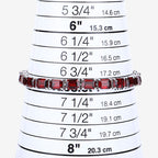 27.60 Carat Genuine Garnet .925 Sterling Silver Bracelet