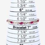 5.00 Carat Genuine Ruby 10K Yellow Gold Bracelet