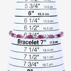 8.00 Carat Genuine Ruby 10K White Gold Bracelet