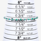 3.24 Carat Genuine Zambian Emerald .925 Sterling Silver Bracelet
