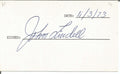 John Lindell New York Yankees Signed/Autographed 3x5 Index Card 150438