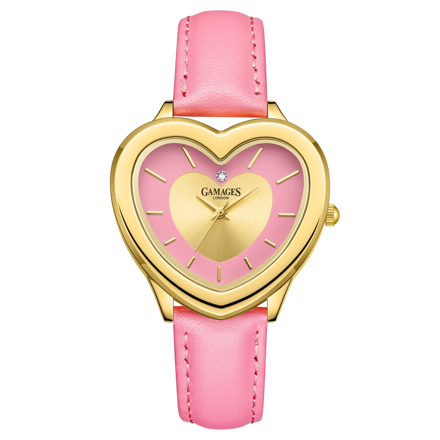 Gamages of London Ladies Heartbeat Diamond Quartz // GAW572