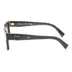 Men's Fashion PR-19WS-19D01T Sunglasses // Black-Yellow Marble + Dark Brown