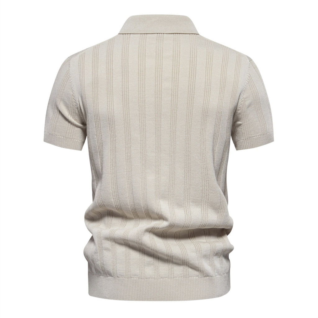 Knit Polo Shirt // Apricot