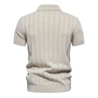Knit Polo Shirt // Apricot