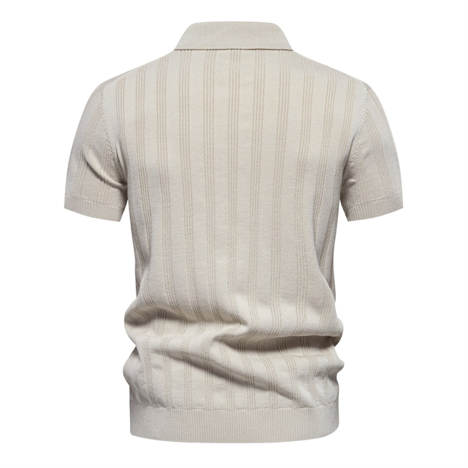 Knit Polo Shirt // Apricot