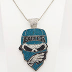 Newest Sports Team Logo Bandit Skull  Pendant Necklace – Iced Out Hip Hop Jewelry for True Fans
