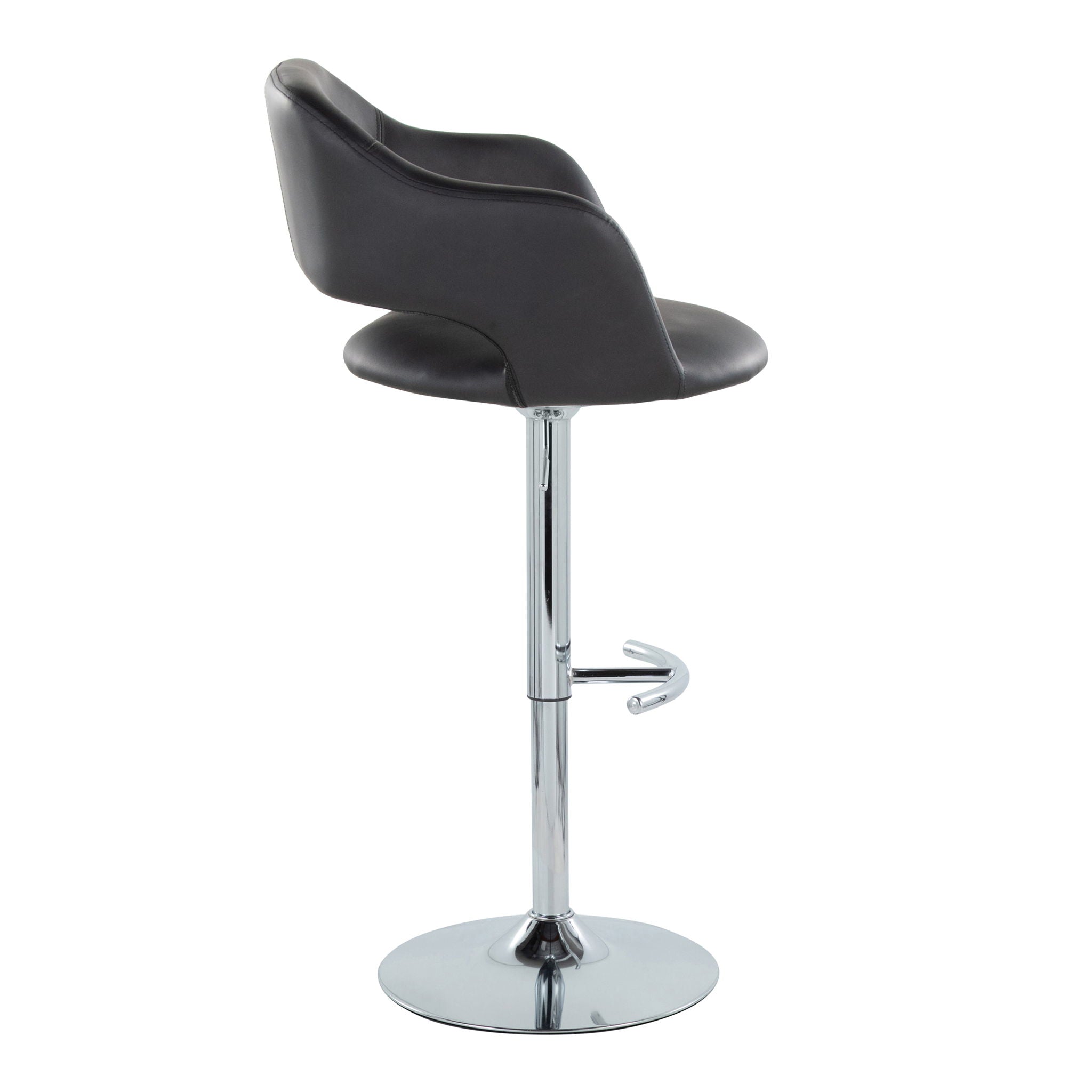 Margarite - Contemporary Ajustable Barstool With Swivel (Set of 2)