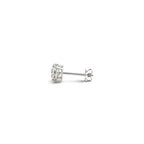 1 cttw Certified IGI Lab Grown Round Diamond Stud Earrings 14k White Gold (G/VS2)