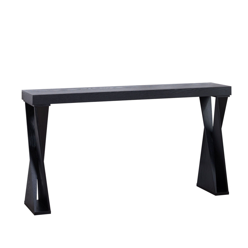 Console Table With Crossed Legs For Hallway - Black