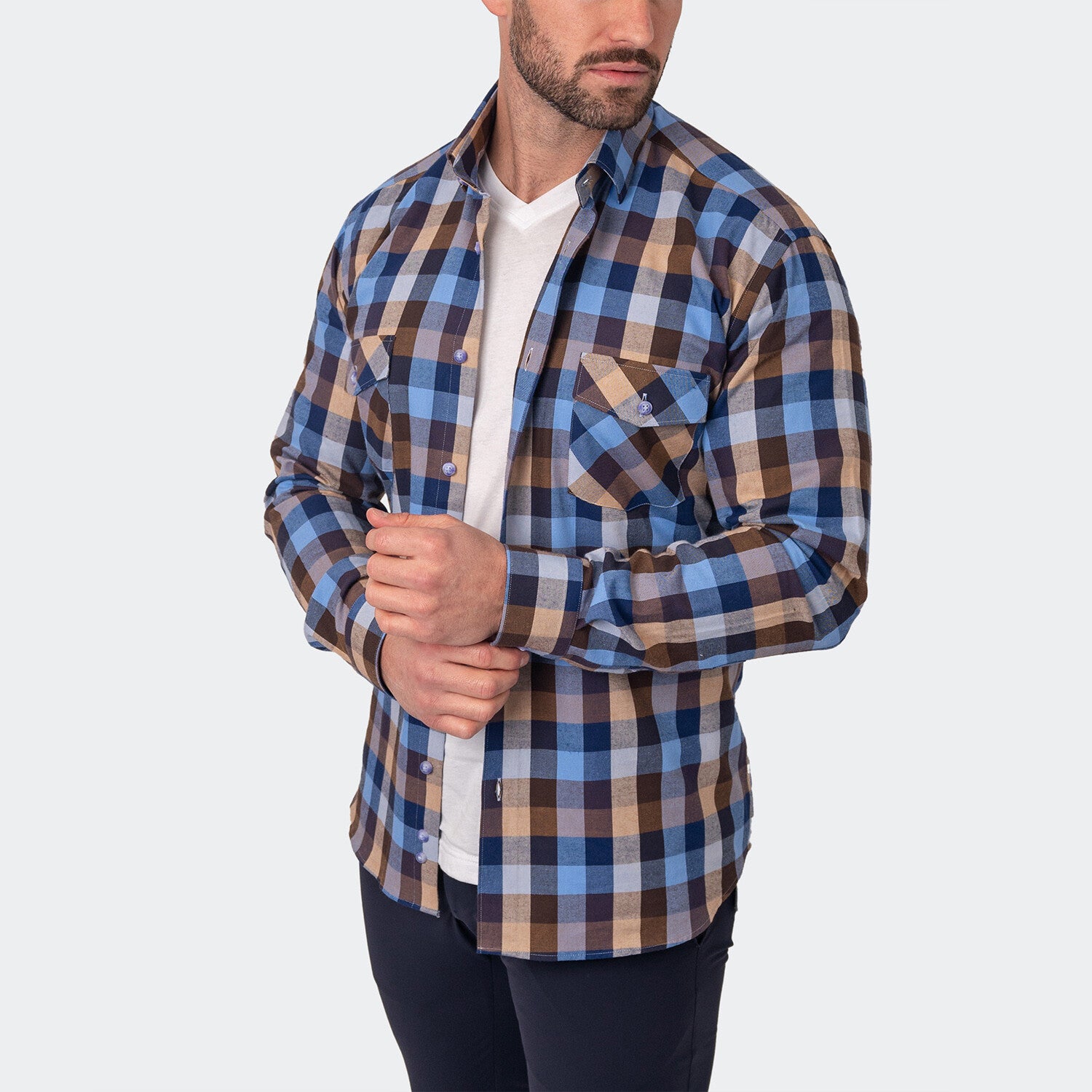 Flannel Checkbrown Button-Up // Brown
