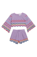 Purple Rainbow Wave Coord Set by Lola + The Boys