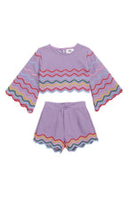 Purple Rainbow Wave Coord Set by Lola + The Boys