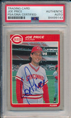 Joe Price Cincinnati Reds Signed/Autographed 1985 Fleer Card #548 PSA/DNA 166123