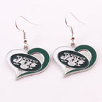 Football Team Logo Heart Earrings –  Game Day Accessories & Gift for Sports Fan