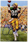 James Lofton Signed Goal Line Art GLAC Postcard w/HOF Packers PSA/DNA 160284