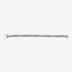 12.04 Carat Genuine Tanzanite .925 Sterling Silver Bracelet