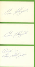 Lot of 3 HOF Enos Slaughter St. Louis Cardinals Signed 3x5 Index Cards 153739