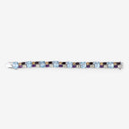 51.36 Carat Genuine Multi Stones .925 Sterling Silver Bracelet