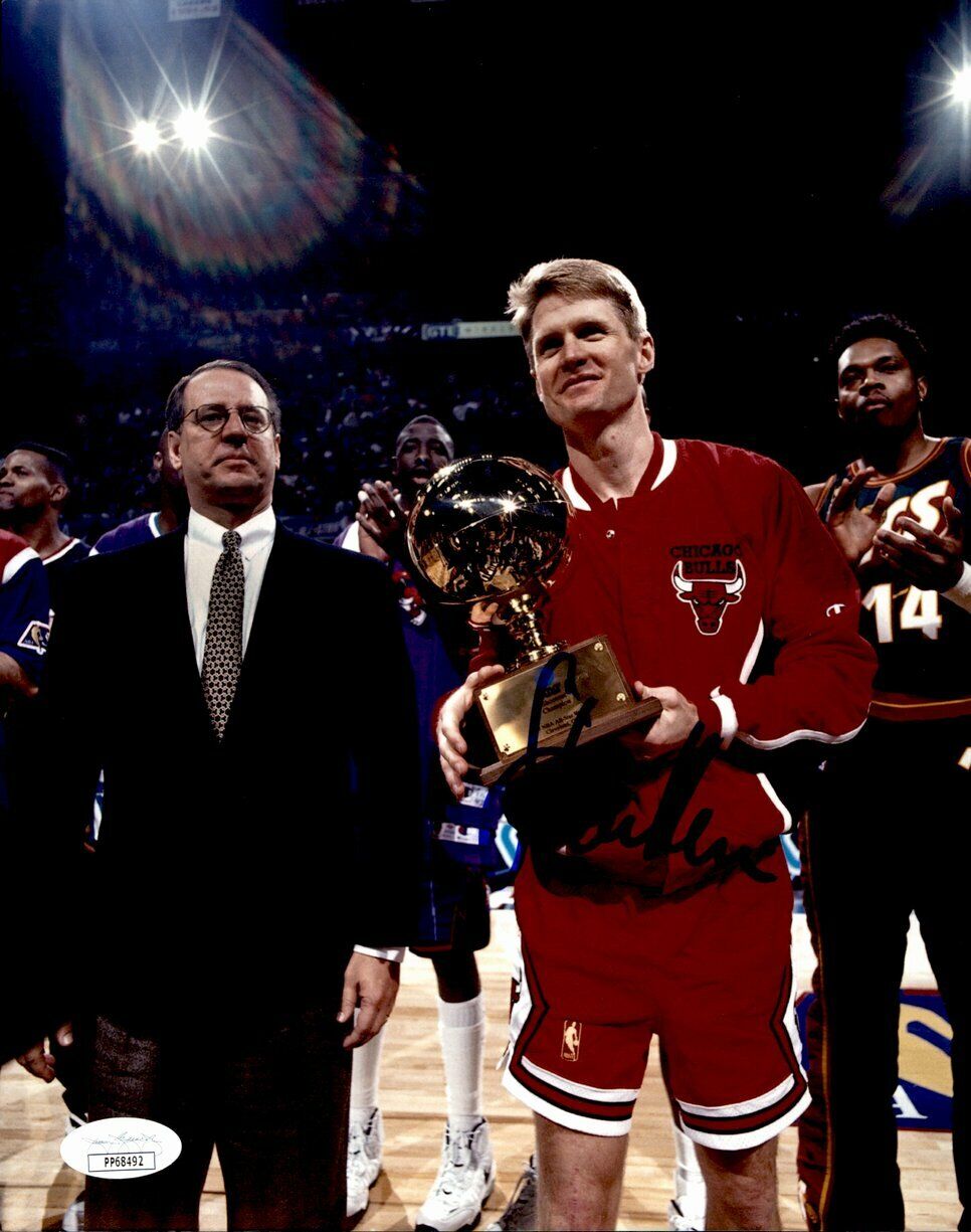 Steve Kerr Chicago Bulls Signed/Autographed 8x10 Color Photo JSA 160770