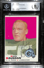 Maxie Baughan Signed 1969 Topps Card #169 Los Angeles Rams BAS/Beckett 184907