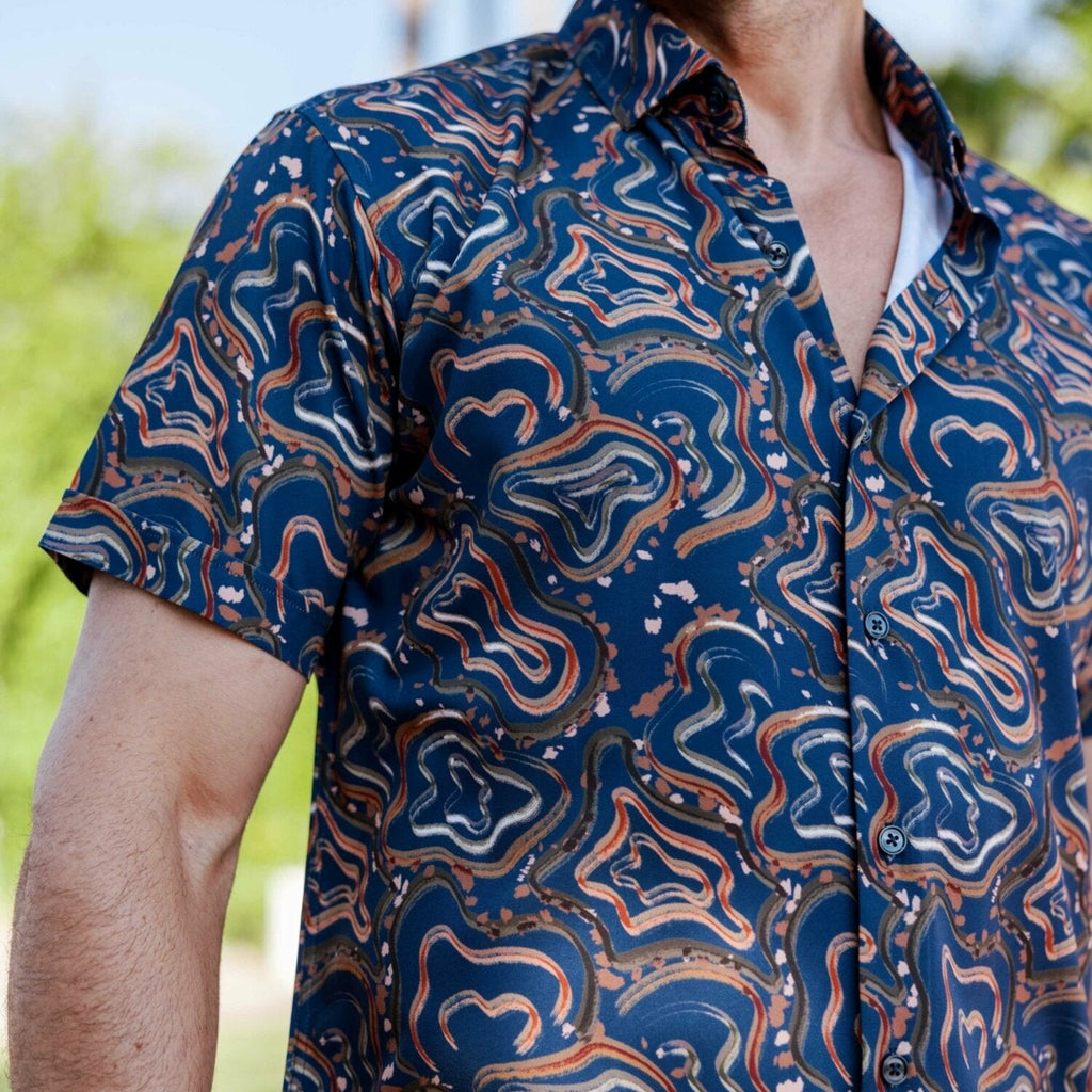 Men’s Radiant Abstract Short Sleeve Stretch Shirt