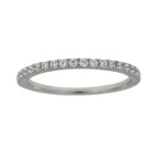 Cubic Zirconium Wedding Band Ring Sterling Silver