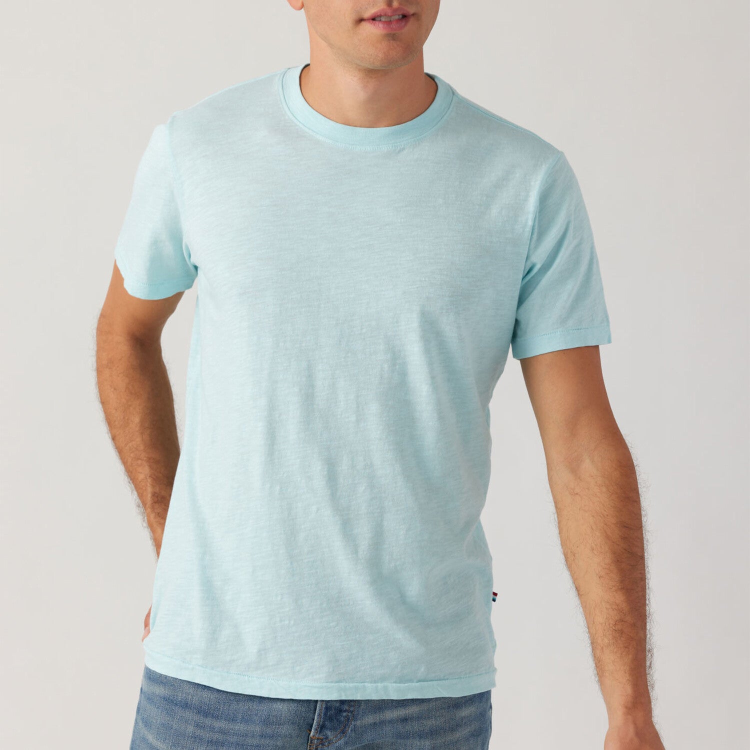 Essential Slub Crew // Light Blue