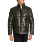 Travis Leather Jacket // Khaki