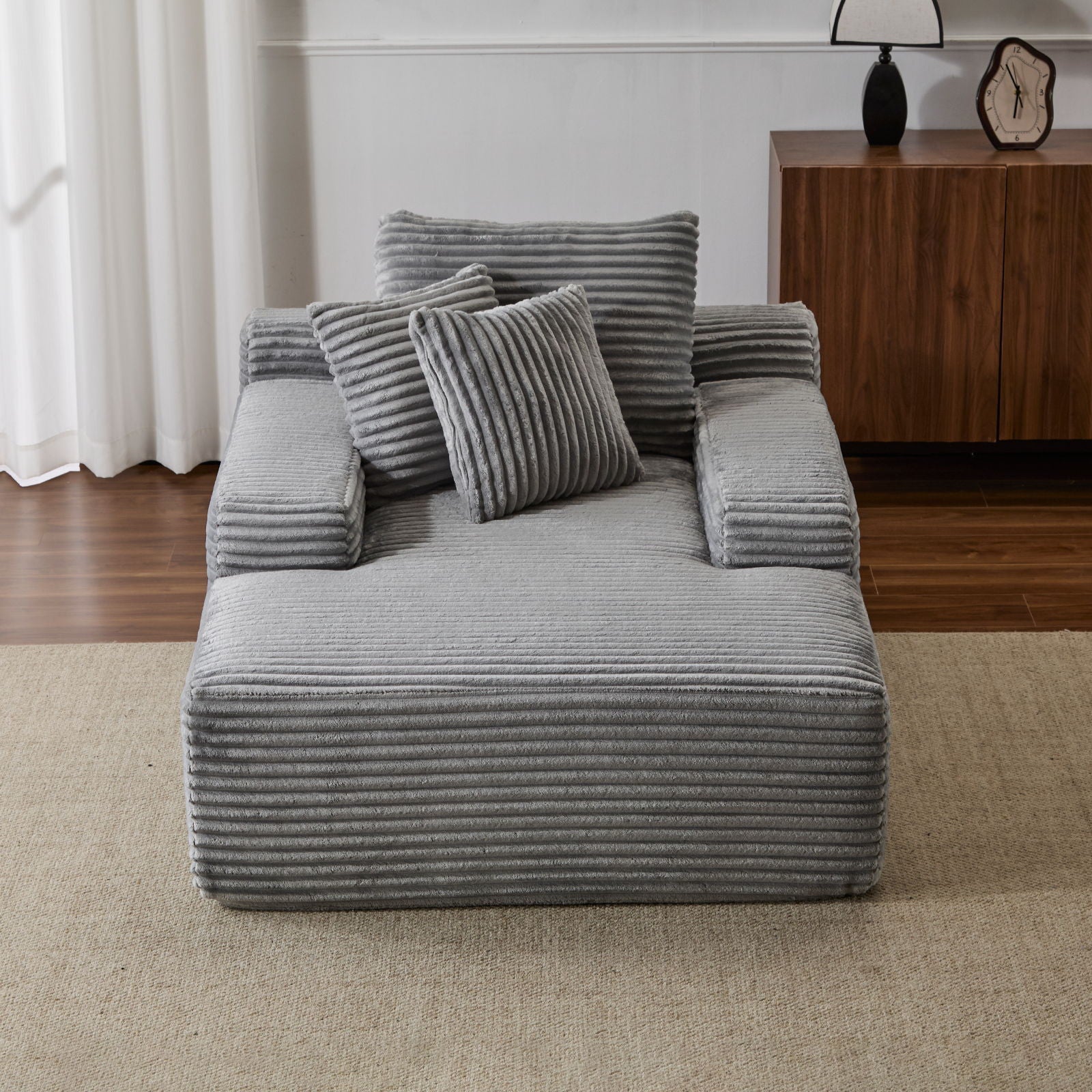 Oversized Chaise Lounge Chair Cozy Cloud Couch With 3 Throw