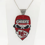Newest Sports Team Logo Bandit Skull  Pendant Necklace – Iced Out Hip Hop Jewelry for True Fans