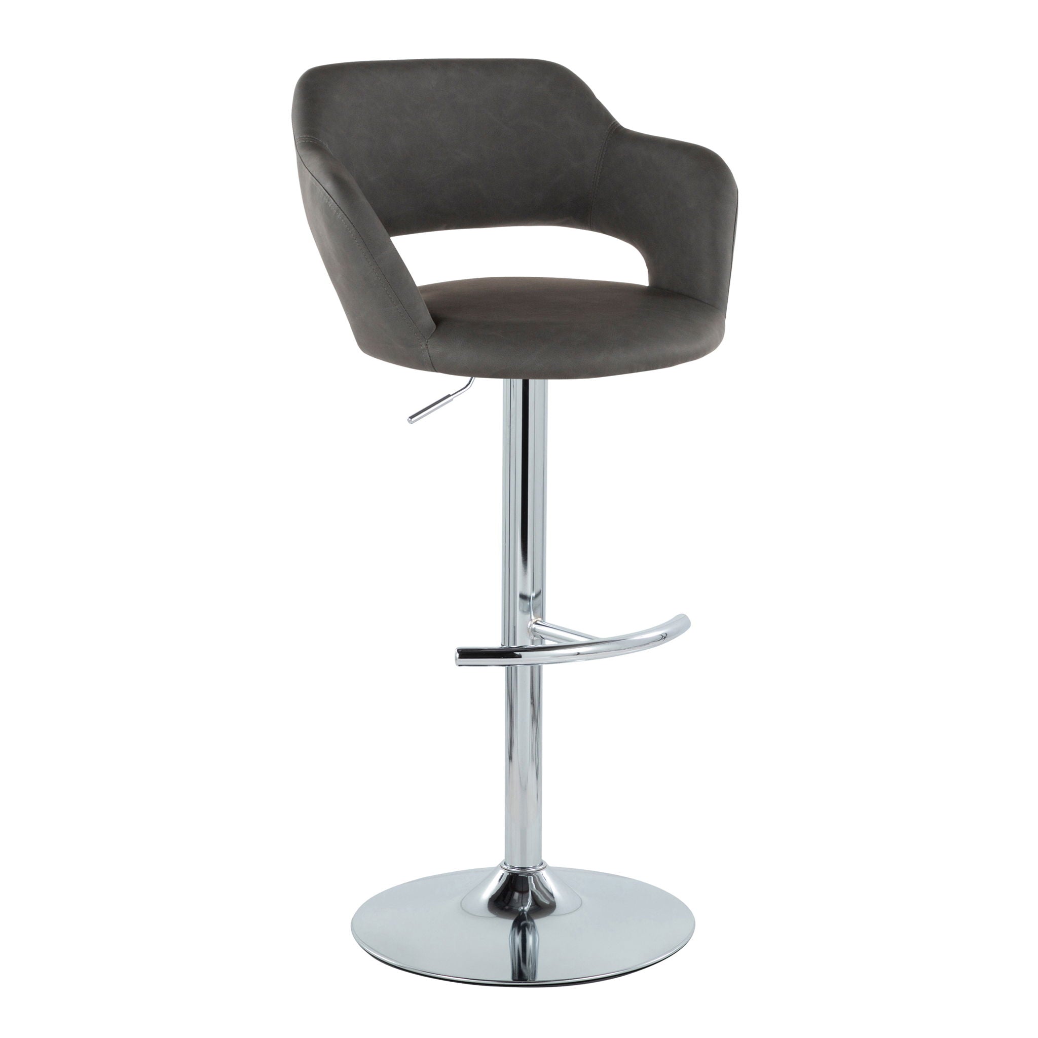 Margarite - Contemporary Ajustable Barstool With Swivel (Set of 2)